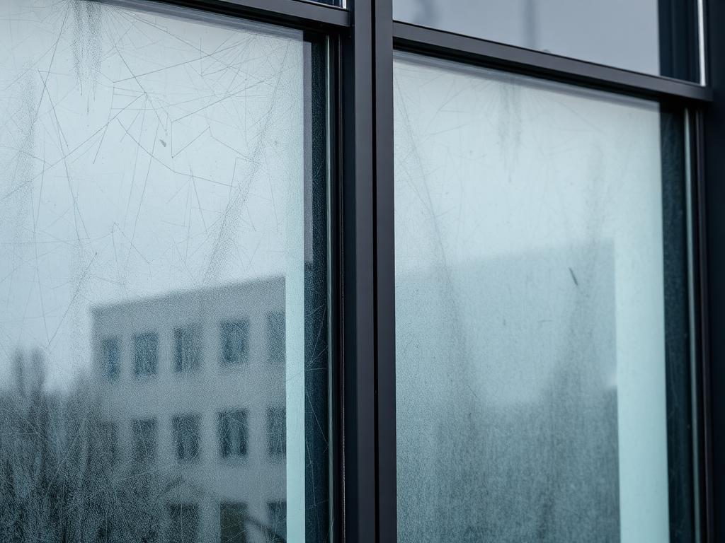 Vorher: verschmutzte Fenster
